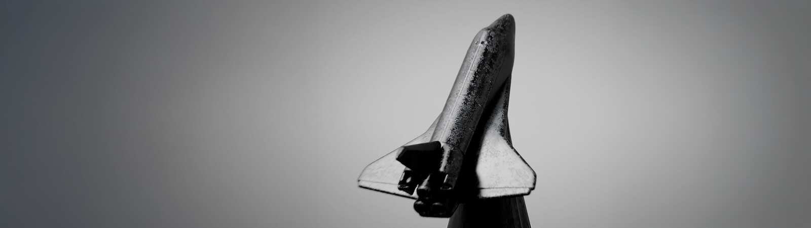 Rocket toy on pencil